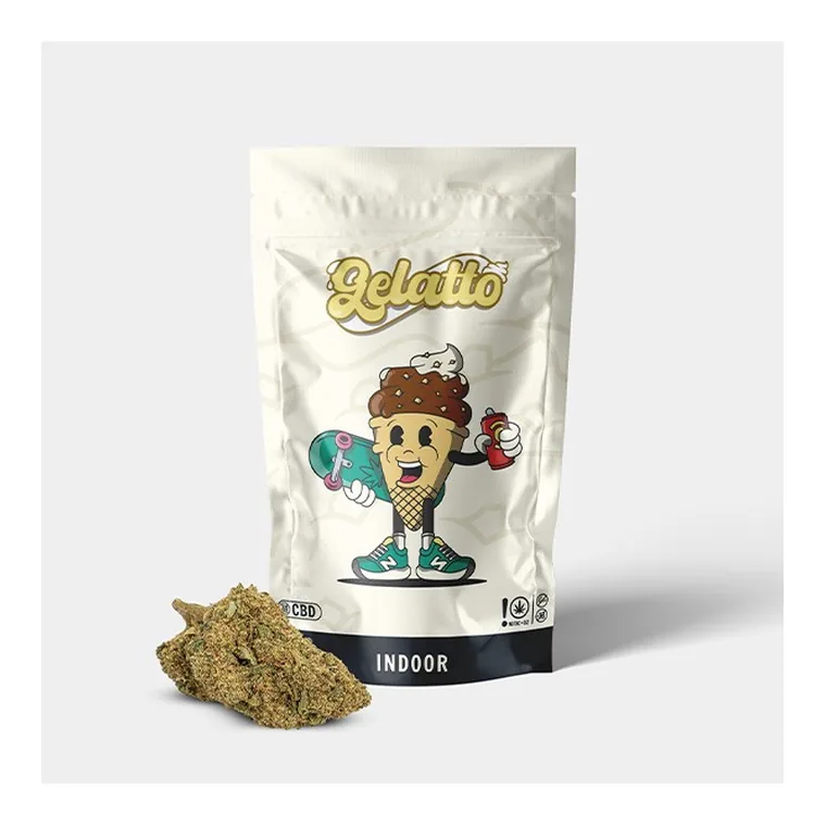 Flores CBD Gelatto indoor: el tipo de cogollo que sirve de base a un moonrock CBD
