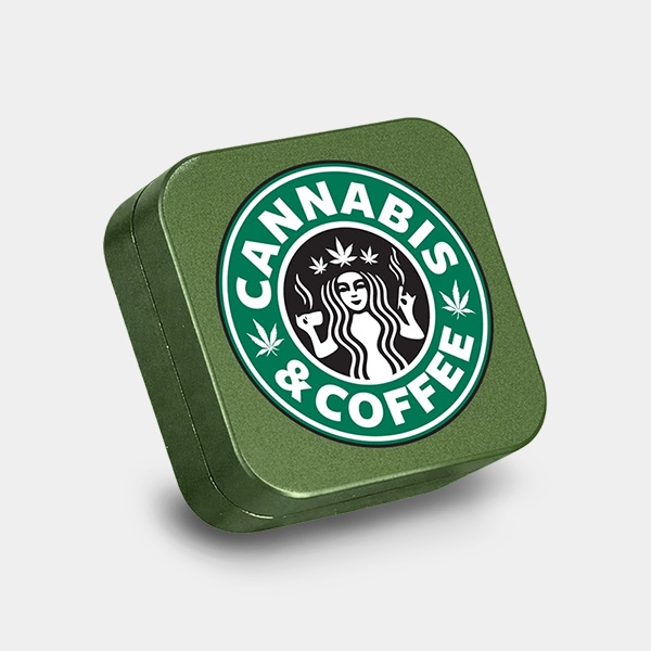 Grinder Aluminio Cuadrado Cannabis Coffee de Canna en GB Lleida