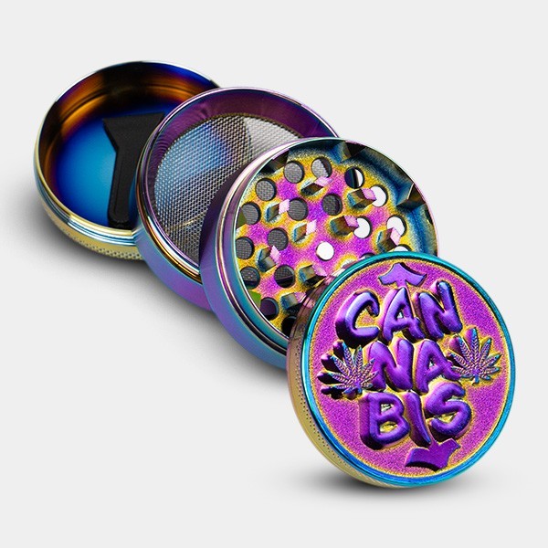 Grinder de Metal Fire-Flow THC 50mm: diseño compacto con cámara inferior de kief incluida